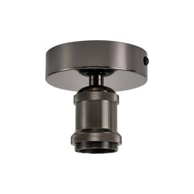 D0741  Dreifa 10cm Ceiling Light, 1 x E27, Black Chrome